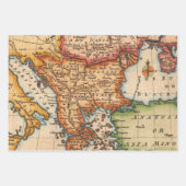 Oude Kaarten Flat Sheet Wrapping Papier Gift Wrap Inpakpapier Vel (Voorkant 2)