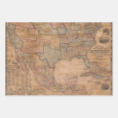 Oude Kaarten Flat Sheet Wrapping Papier Gift Wrap Inpakpapier Vel (Voorkant)