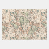 Oude Kaarten Londen Engeland Inpakpapier Vel (Voorkant 2)