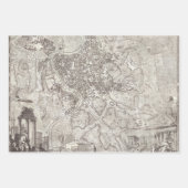 Oude kaarten Londen Parijs Rome Grote steden Inpakpapier Vel (Voorkant 3)