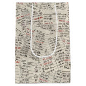 Oude Kaarten van de Bibliotheek voor Dagen Medium Cadeauzakje (Achterkant)