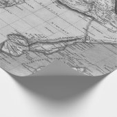 Oude Kaarten Zwart en Wit Inpakpapier (Hoek)
