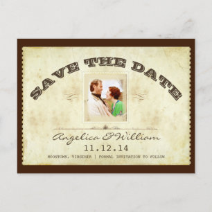 oude  kaartenfoto sparen de datum briefkaarten