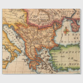 Oude kaartpatroon cadeaupapier (Vlak)