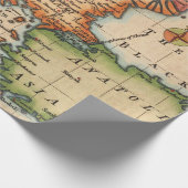 Oude kaartpatroon cadeaupapier (Hoek)