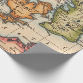 Oude kaartpatroon cadeaupapier (Hoek)