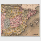 Oude kaartpatroon cadeaupapier (Vlak)