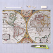 Oude kaartpatroon tissuepapier (Craft)