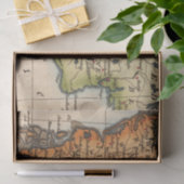 Oude kaartpatroon tissuepapier (Geschenk)