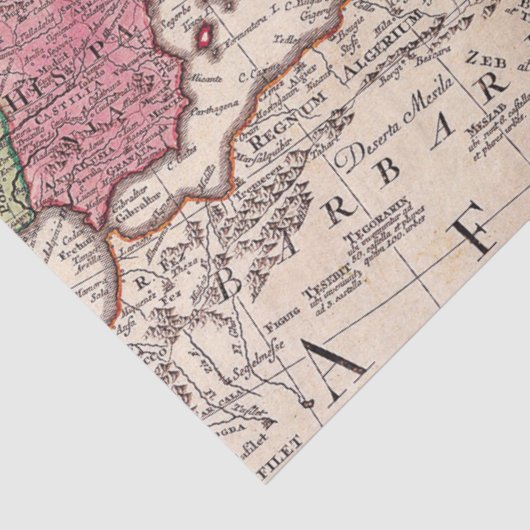 Oude Kaartserie 1 Ontwerp 12 Tissuepapier (Detail)