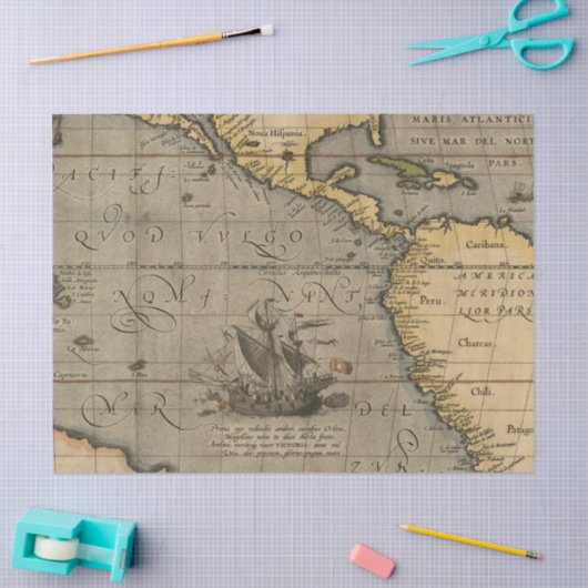 Oude Kaartserie 1 Ontwerp 14 Tissuepapier (Craft)