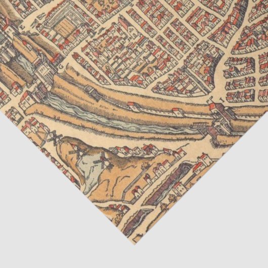 Oude Kaartserie 1 Ontwerp 15 Tissuepapier (Detail)