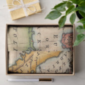 Oude kaartserie 1 ontwerp 6 tissuepapier (Geschenk)