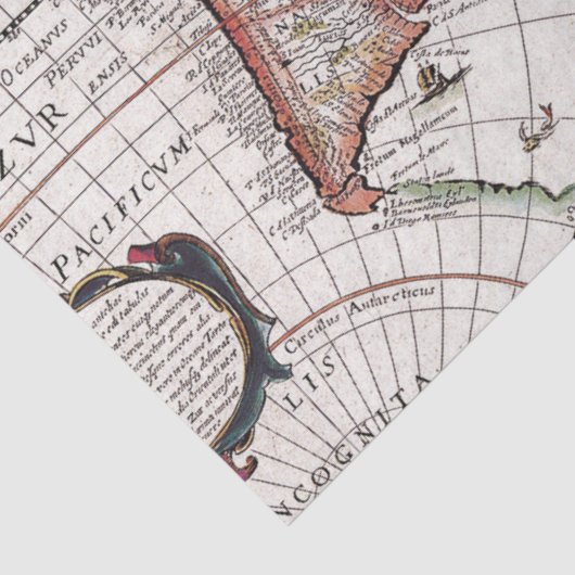 Oude Kaartserie 1 Ontwerp 9 Tissuepapier (Detail)