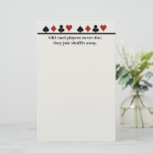 Oude kaartspelers briefpapier (Staand voorkant)