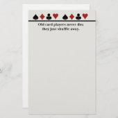 Oude kaartspelers briefpapier (Voorkant / Achterkant)
