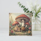 Oude Kabouterhuis Paddenstoelen en Wilde Dieren (Staand voorkant)