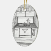 Oude kajuitkachel keramisch ornament (Links)
