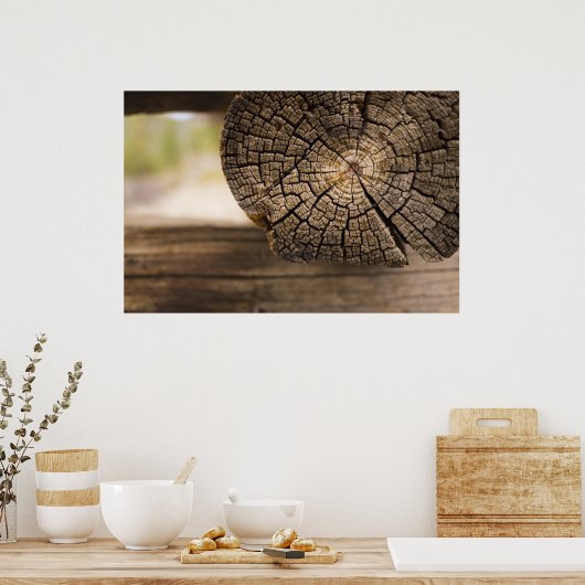 Oude kajuittextuur poster (Keuken)