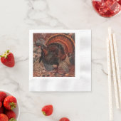 Oude kalkoen in het bos rustiek servet (Insitu)