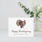 Oude kalkoen Prettig Thanksgiving Briefkaart (Staand voorkant)