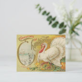 Oude kalkoen voor Thanksgiving Briefkaart (Staand voorkant)