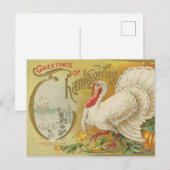 Oude kalkoen voor Thanksgiving Briefkaart (Voorkant / Achterkant)
