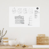 Oude kamer 2 poster (Keuken)