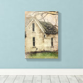 Oude kamer canvas afdruk (Insitu (Houten vloer))