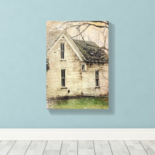 Oude kamer canvas afdruk (Insitu (Houten vloer))