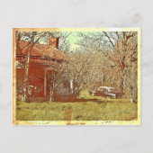 Oude kamer en auto briefkaart (Voorkant)