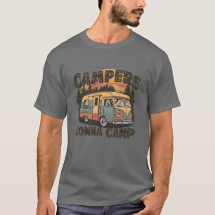 Oude kampeerders gaan kamperen vriend t-shirt