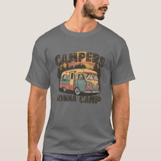 Oude kampeerders gaan kamperen vriend t-shirt