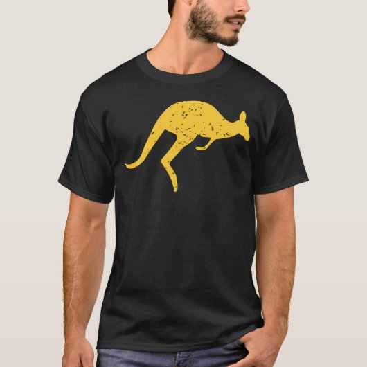 Oude Kangoeroe Australië Aussie Roo T-shirt (Voorkant)