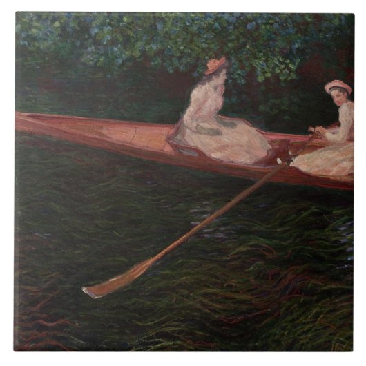 Oude kano op de Epte Claude Monet Tegeltje (Voorkant)