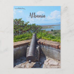 Oude kanon bij het fort van Butrint in Albanië Briefkaart
