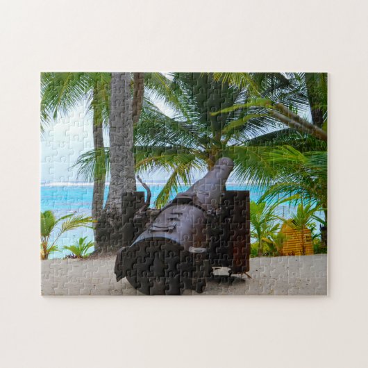 Oude kanonnen Marianen. Legpuzzel (Horizontaal)