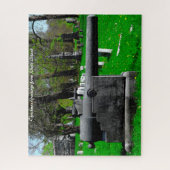 Oude kanonnen uit de burgeroorlog. Kerstgroeten Legpuzzel (Verticaal)