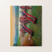 Oude kanonnen uit de burgeroorlog. legpuzzel (Verticaal)
