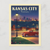Oude Kansas City Briefkaart (Voorkant)