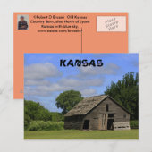Oude Kansas Country Barn Post Card Briefkaart (Voorkant / Achterkant)