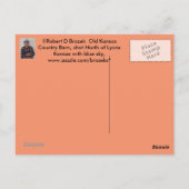 Oude Kansas Country Barn Post Card Briefkaart (Achterkant)