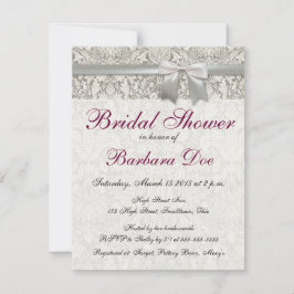 Oude Kant Bruiloft Bruids Douche Uitnodiging op ma