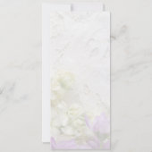 Oude kant met paarse en witte bloemen kaart (Achterkant)