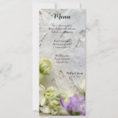 Oude kant met paarse en witte bloemen kaart (Voorkant)