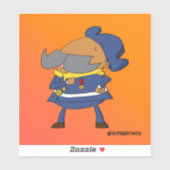 Oude Kapitein Cartoon Kapitein Sticker (Vel)
