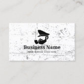 Oude kapitein Logo  Grunge Visitekaartje (Voorkant)