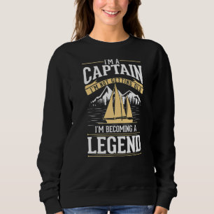 Oude kapitein Zeilboat Boater Sailor Kapitein 1 Trui