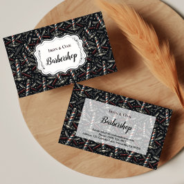 Oude Kapperstools Patroon Visitekaartje