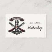 Oude Kapperstools Patroon Visitekaartje (Voorkant)